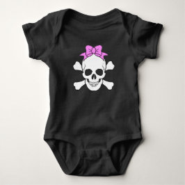BODY PARA BEBÉ CHICA SKULL Y CROSSBONES