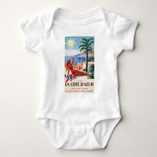 Body Para Bebé Chica Vintage Cote D'Azur Beach
