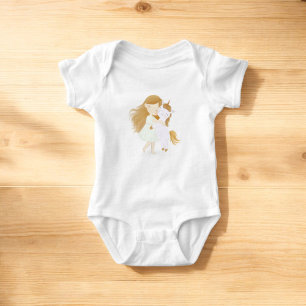 Body Para Bebé Chica y unicornio