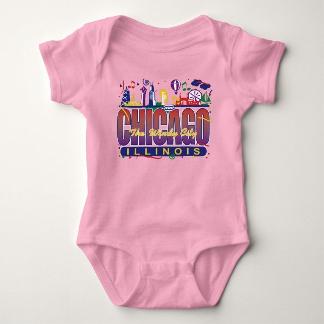 Body Para Bebé Chicago La Ciudad del Viento (Anverso)