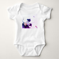 CHICAS BEBÉ BODYSUIT DRAGON FLY FLOWERS DIY NAME