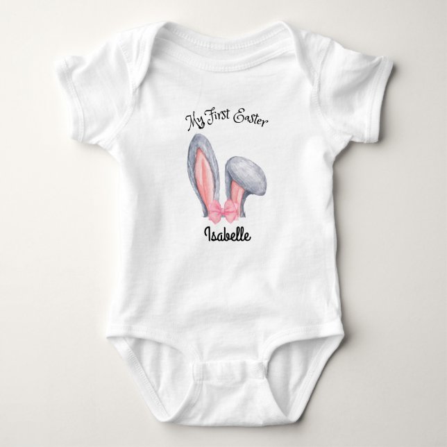 Body Para Bebé Chicas Bunny Ears My First Easter Bodysuit (Anverso)