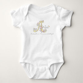 Body Para Bebé Chicas de Aria nombran personalizado decorativo qu
