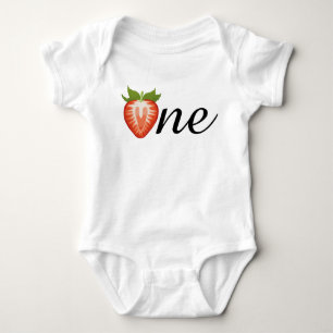 Body Para Bebé Chicas de Berry One Strawberry cumpleaños Sweet On