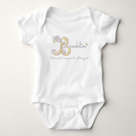 Body Para Bebé Chicas de Brooklin nombran personalizado decorativ