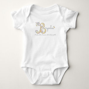 Body Para Bebé Chicas de Brynlee llaman ropa de bebé monograma B