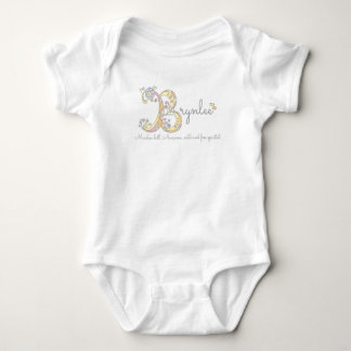 Body Para Bebé Chicas de Brynlee llaman ropa de bebé monograma B