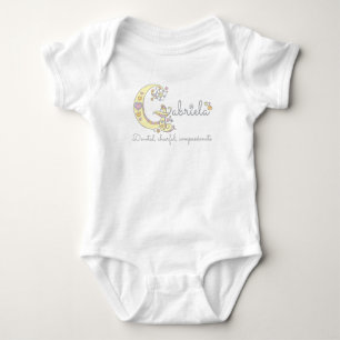 Body Para Bebé Chicas de Gabriela nombran personalizado decorativ