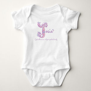 Body Para Bebé Chicas de Josie nombran personalizado púrpura past