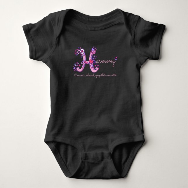Body Para Bebé Chicas de la armonía nombre y significado de la ca (Anverso)