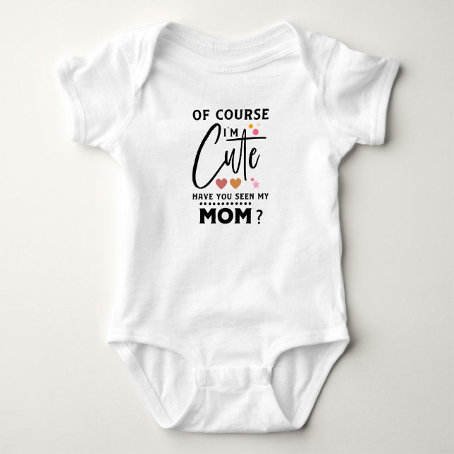 Body Para Bebé chicas divertidos mamá linda (Anverso)