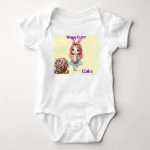 Body Para Bebé Chicas Felices Pascuas