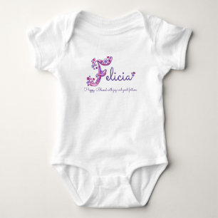 Body Para Bebé Chicas Felicia nombre y significado F arte en mono
