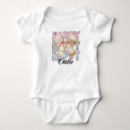 Body Para Bebé Chicas Feliz Pascua Coquette Bow