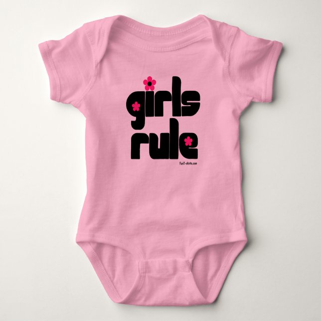 Body Para Bebé Chicas gobiernan al bebé (Anverso)