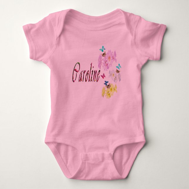 Body Para Bebé Chicas Llamados Caroline, (Anverso)