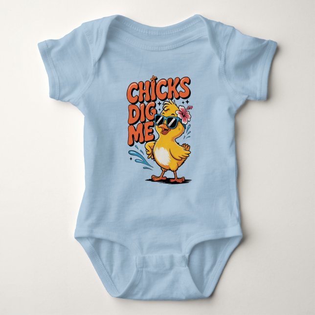Body Para Bebé Chicas me cavan - Divertido bollo de pato (Anverso)