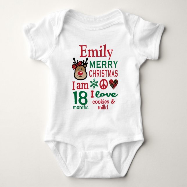 Body Para Bebé Chicas Navidades Chicas Camisas de los Camisas de  (Anverso)