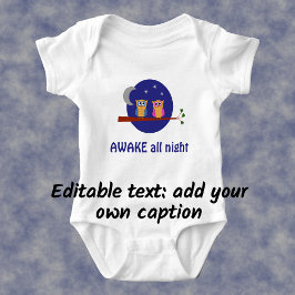 Body Para Bebé Chicas nocturnas personalizado personalizado texto