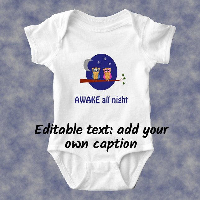 Body Para Bebé Chicas nocturnas personalizado personalizado texto (Subido por el creador)