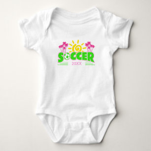 Body Para Bebé Chicas Soccer Sunshine Palm Trees
