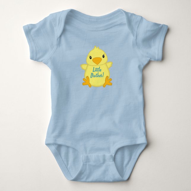 Body Para Bebé Chick Baby Shower Blue (Anverso)