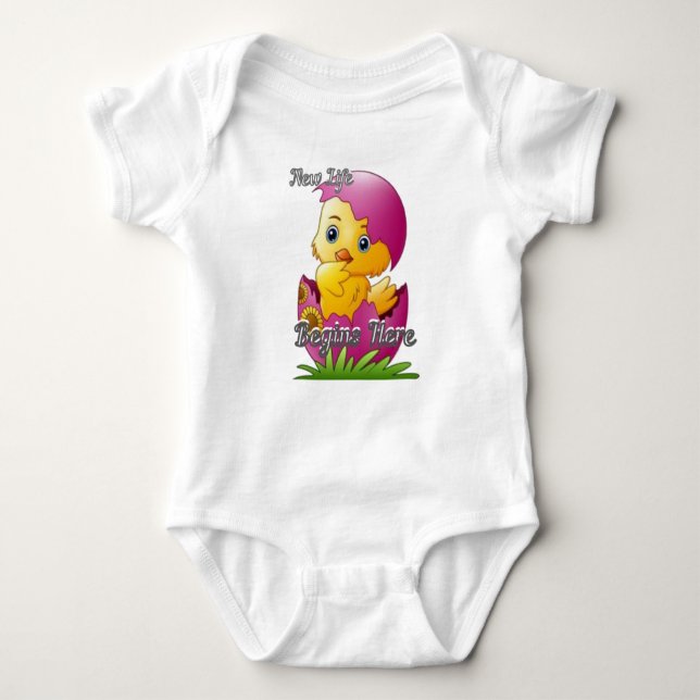 Body Para Bebé Chick Hatch Baby Bodysuit (Anverso)