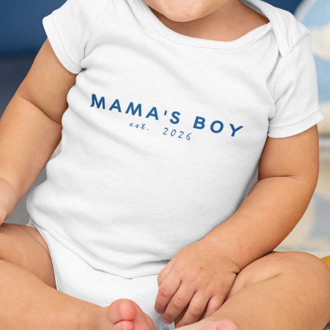 Body Para Bebé Chico de Mamá Año de Est. (Subido por el creador)