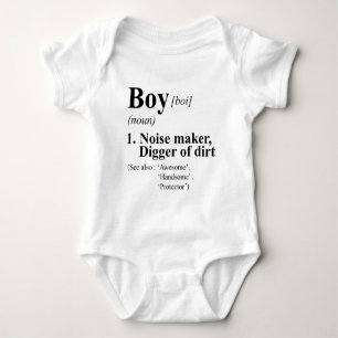 Body Para Bebé Chico gracioso que significa estilo de diccionario