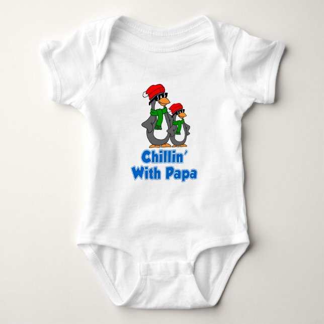 Body Para Bebé Chillin con papá (Anverso)
