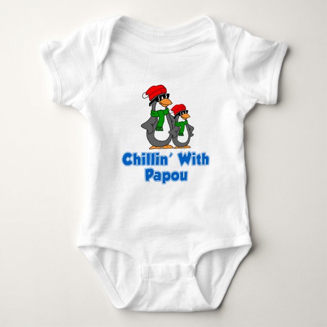 Body Para Bebé Chillin con Papou (Anverso)