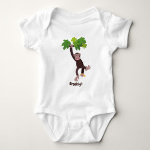 Body Para Bebé Chimpancé lindo en personalizado colgante de la ju