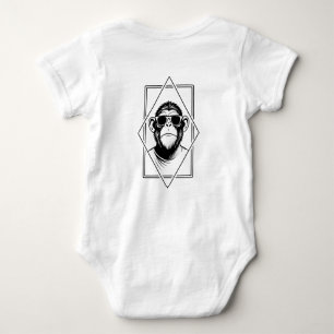 Body Para Bebé Chimpancé Retro-Chic Diamante – La Geometría se En