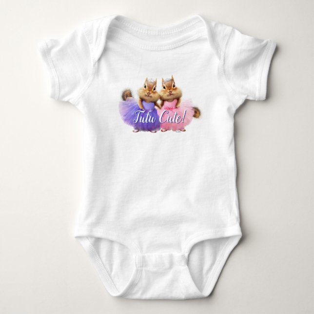 Body Para Bebé Chipmunk Ballerina Duo (Anverso)