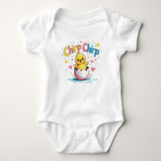 Body Para Bebé Chirp Chirp Baby Chick Easter Set (Anverso)