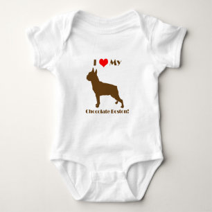 Body Para Bebé Chocolate Boston Terrier - enredadera infantil