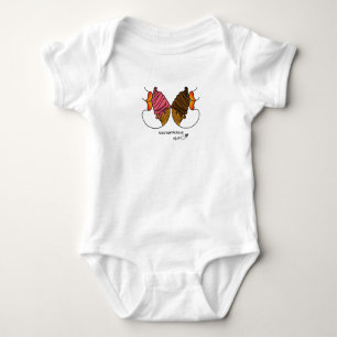 Body Para Bebé chocolate de fresa icecreamlicious muackS