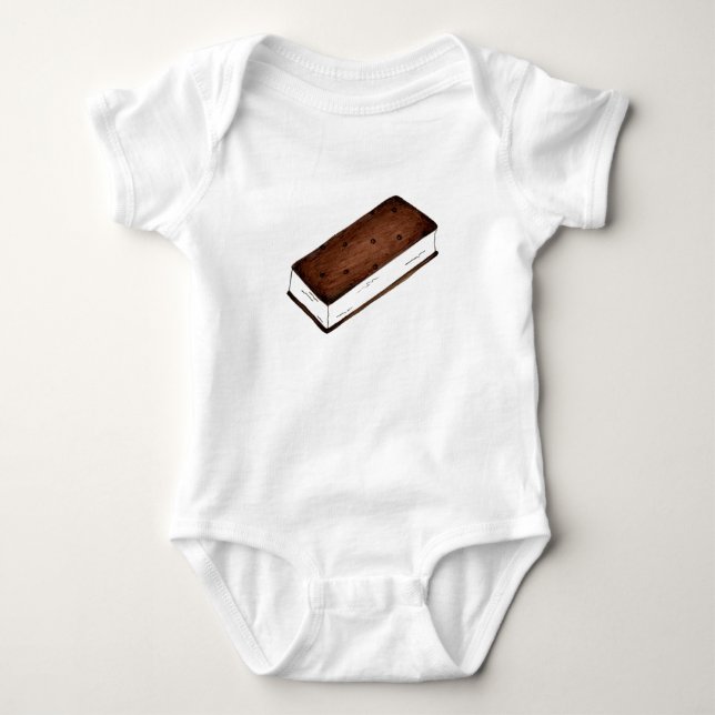 Body Para Bebé Chocolate vainilla helado sándwich chatarra (Anverso)