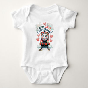 Body Para Bebé Choo Choo, ¡Viene! Tren sonriente adorable