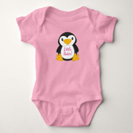 Body Para Bebé Chorro de Bebé de Pingüino Rosa
