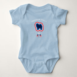 Body Para Bebé Chow Chow Patriótico Rojo Azul Blanco 4 de Julio P