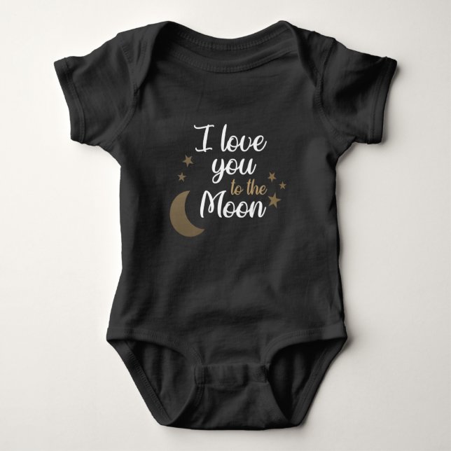 Body Para Bebé Christelijke Baby Romper - Te amo a la luna (Anverso)
