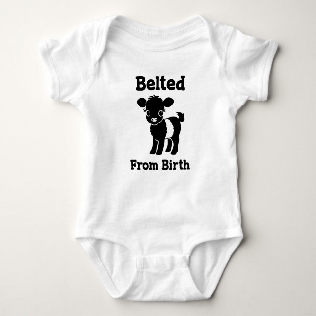 Body Para Bebé Christmas Baby Beltie Farmer Belted Galloway Cow (Anverso)