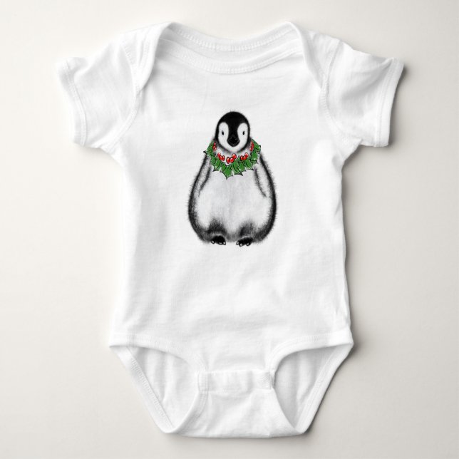 Body Para Bebé Christmas baby penquin (Anverso)