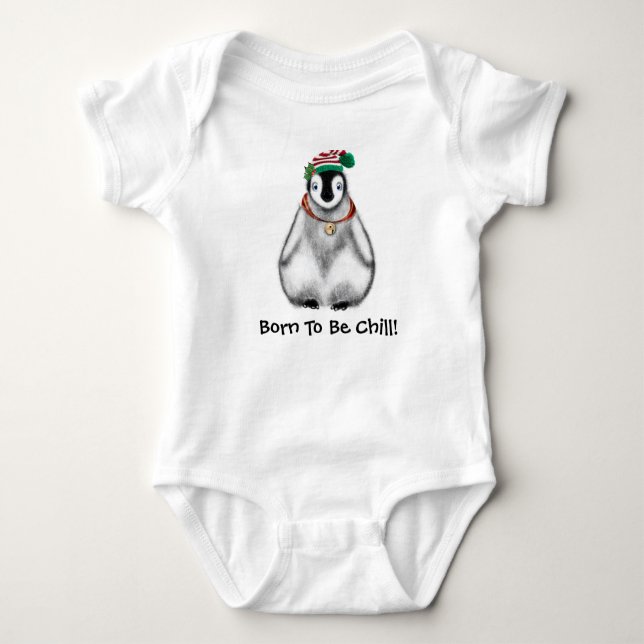 Body Para Bebé Christmas baby penquin (Anverso)