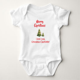 Body Para Bebé Christmas Gift From Baby To Grandma, Custom