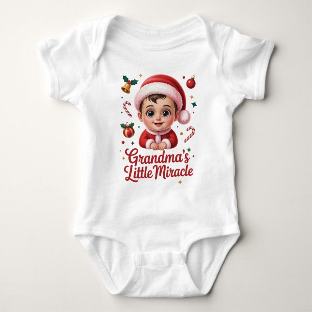Body Para Bebé Christmas Gifts for Grandkids – Grandma’s Miracle (Anverso)