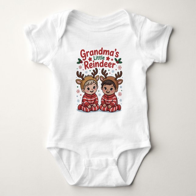 Body Para Bebé Christmas Gifts for Grandkids Reindeer Shirt (Anverso)
