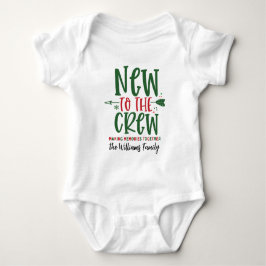 Body Para Bebé Christmas New To The Crew Custom First Christmas