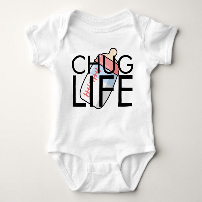 Body Para Bebé CHUG LIFE - Frasco de Chicas (Anverso)